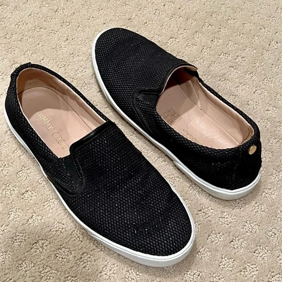 Jimmy Choo | Shoes | Jimmy Choo Black Glitter Slip On  display picture 2